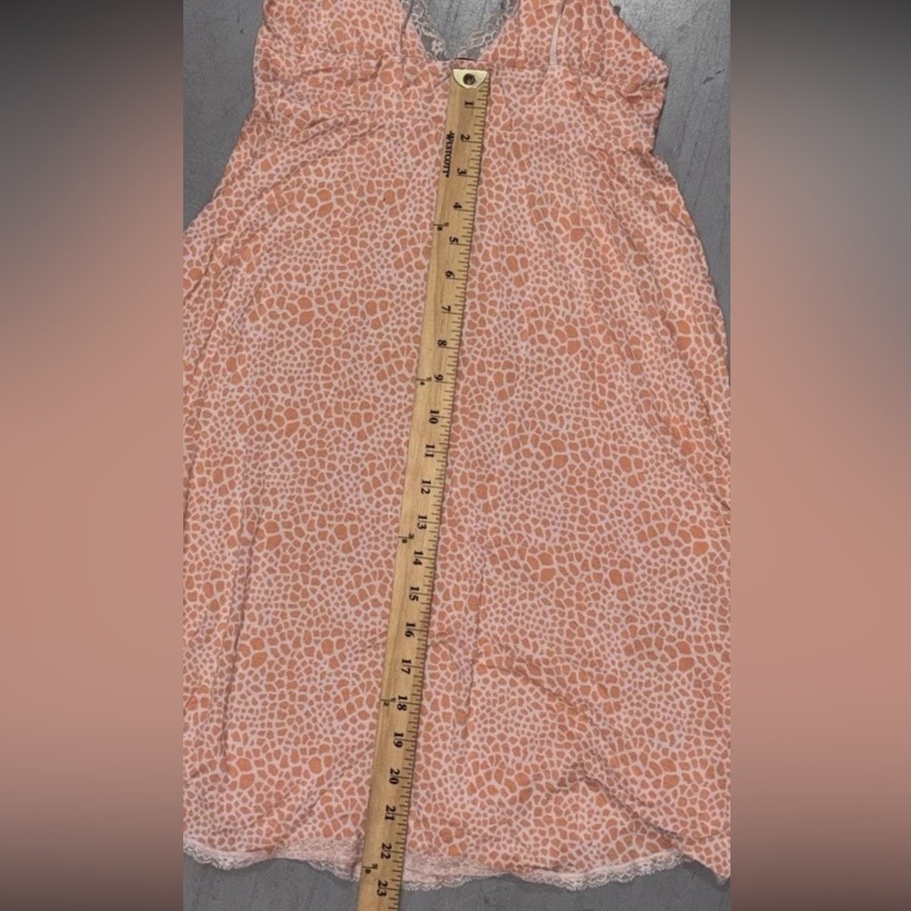 Victoria's Secret VTG Y2K animal print Babydoll Lace trim mini slip dress SZ.S - Picture 6 of 9